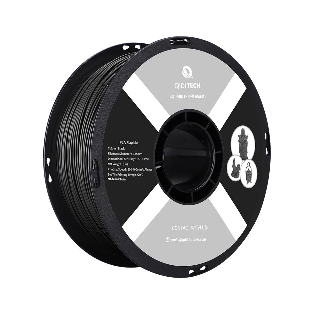 Filament QIDI PLA Rapido 1,75 mm 1 kg - Czarny