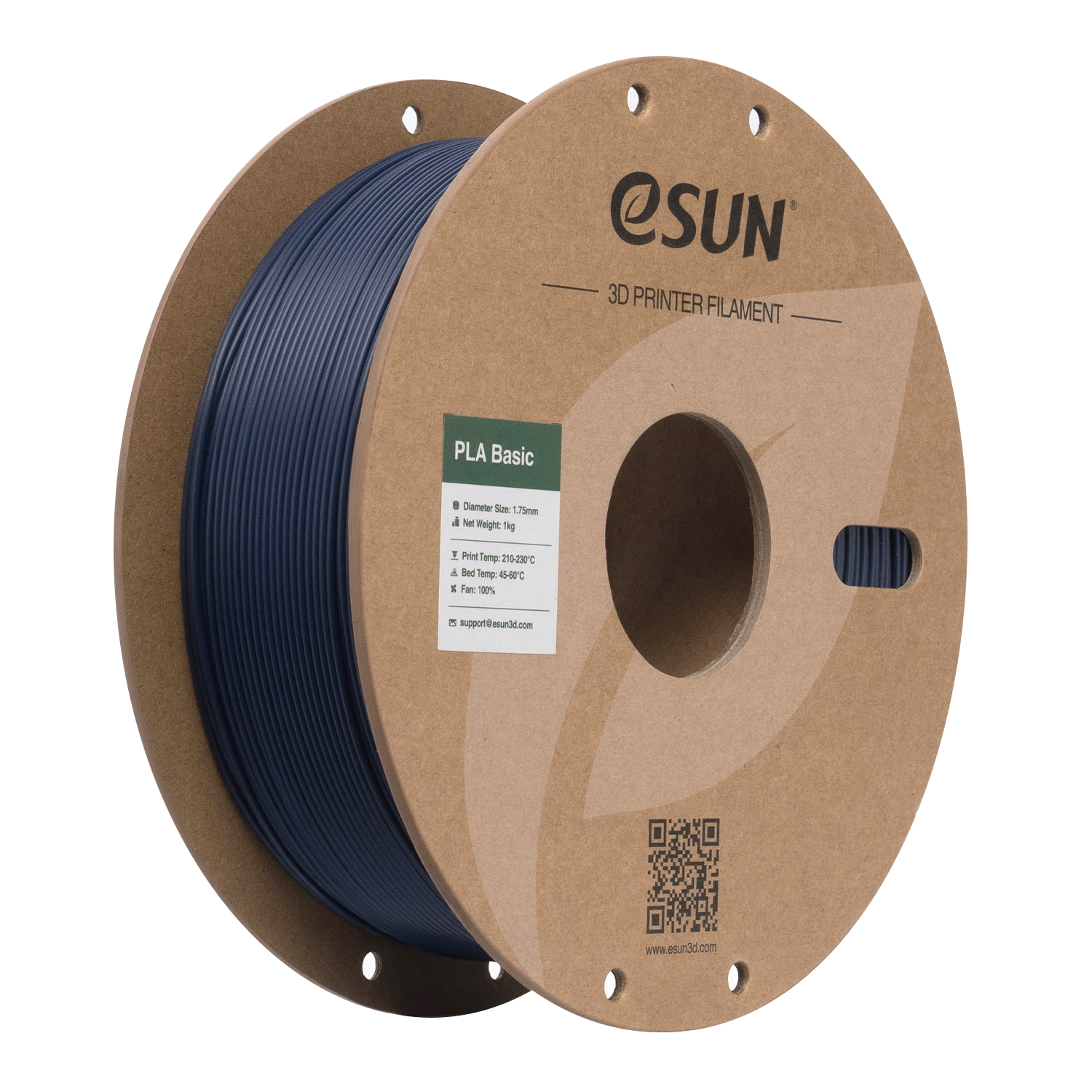 Filament eSUN PLA Basic 1,75 mm 1 kg szpula papierowa - Ciemnoniebieski