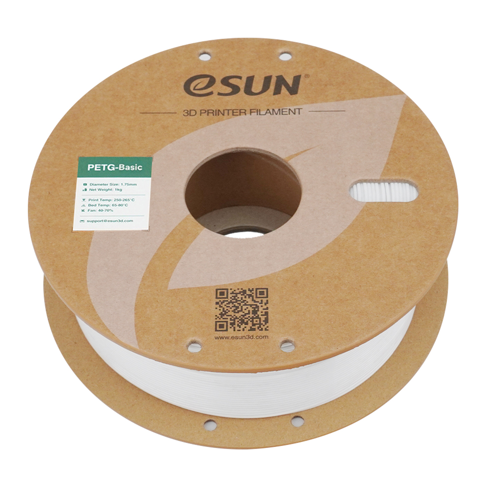 Filament eSUN PETG Basic 1,75 mm 1 kg szpula papierowa - Biały - obrazek 4