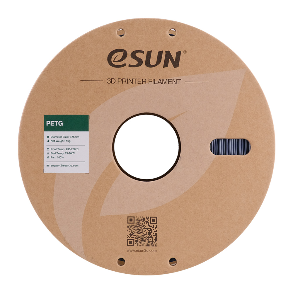 Filament eSUN PETG 1,75 mm 1 kg szpula papierowa - Szary - obrazek 3