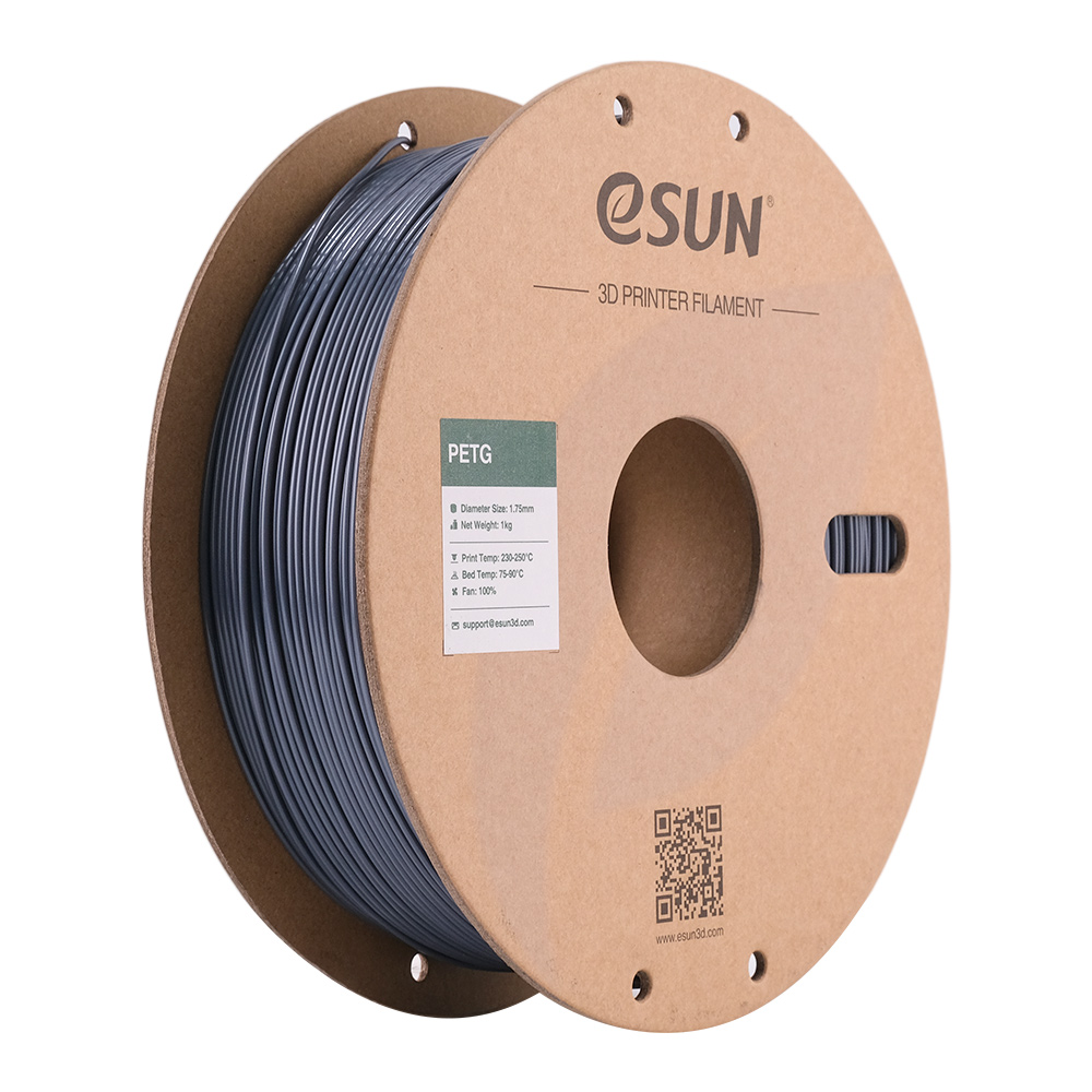 Filament eSUN PETG 1,75 mm 1 kg szpula papierowa - Szary