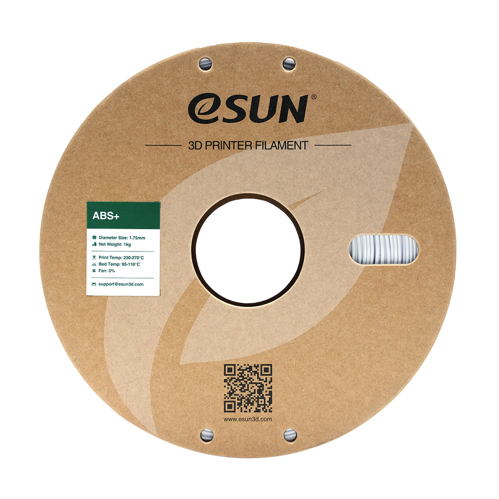 Filament eSUN ABS+ 1,75 mm 1 kg szpula papierowa - Zimna biel - obrazek 3