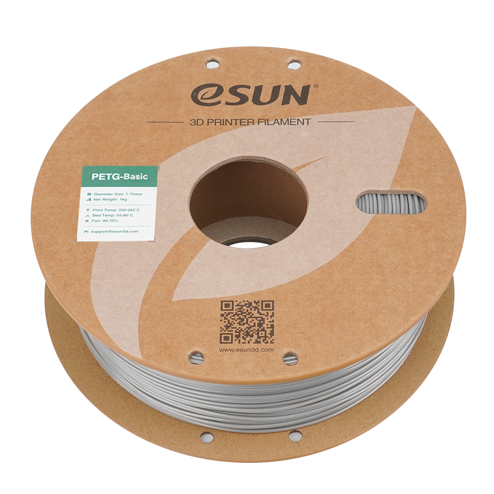 Filament eSUN PETG Basic 1,75 mm 1 kg szpula papierowa - Srebrny - obrazek 4