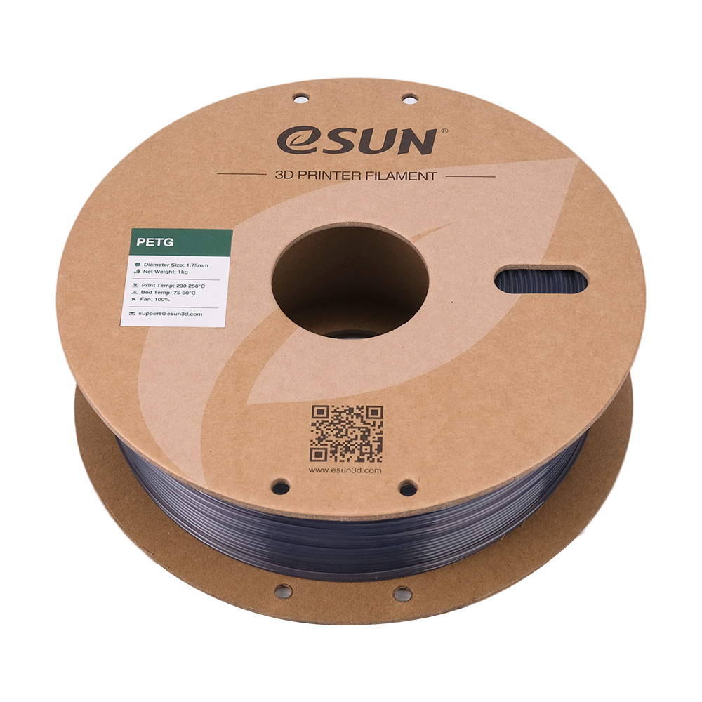 Filament eSUN PETG 1,75 mm 1 kg szpula papierowa - Szary - obrazek 2