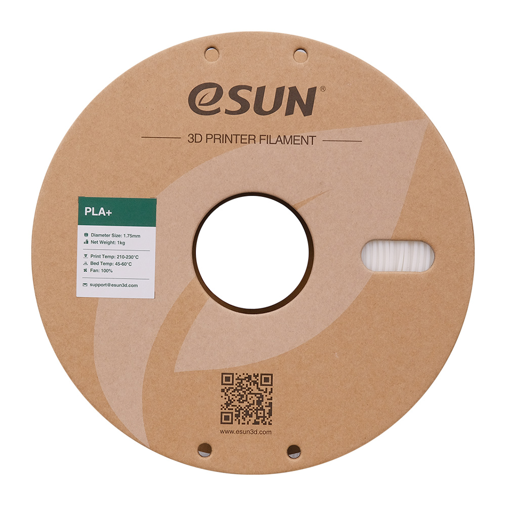 Filament eSUN PLA+ 1,75 mm 1 kg szpula papierowa - Biały - obrazek 3