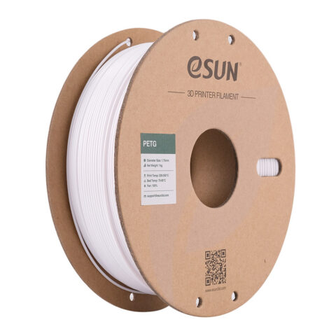 Filament eSUN PETG 1,75 mm 1 kg szpula papierowa - Biały