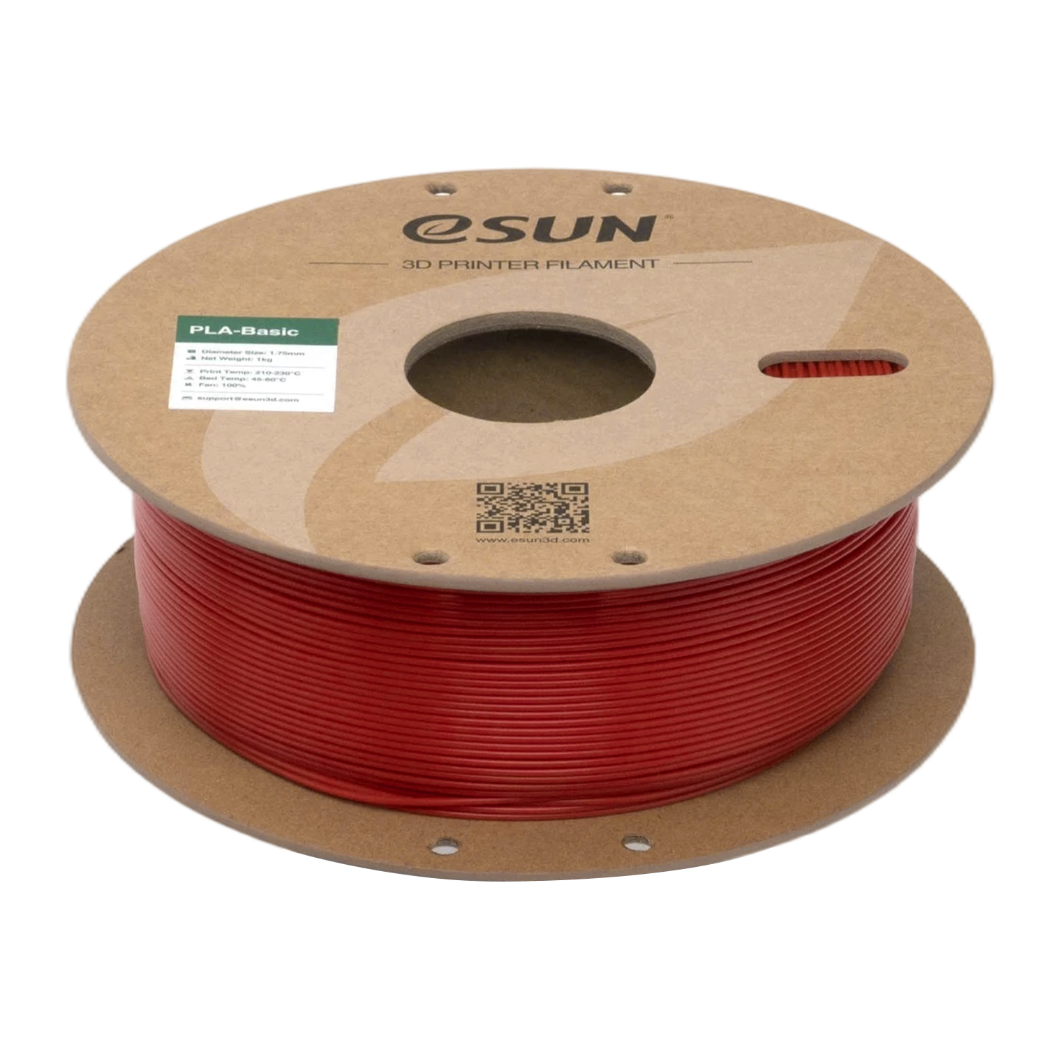 Filament eSUN PLA Basic 1,75 mm 1 kg szpula papierowa - Czerwony - obrazek 4