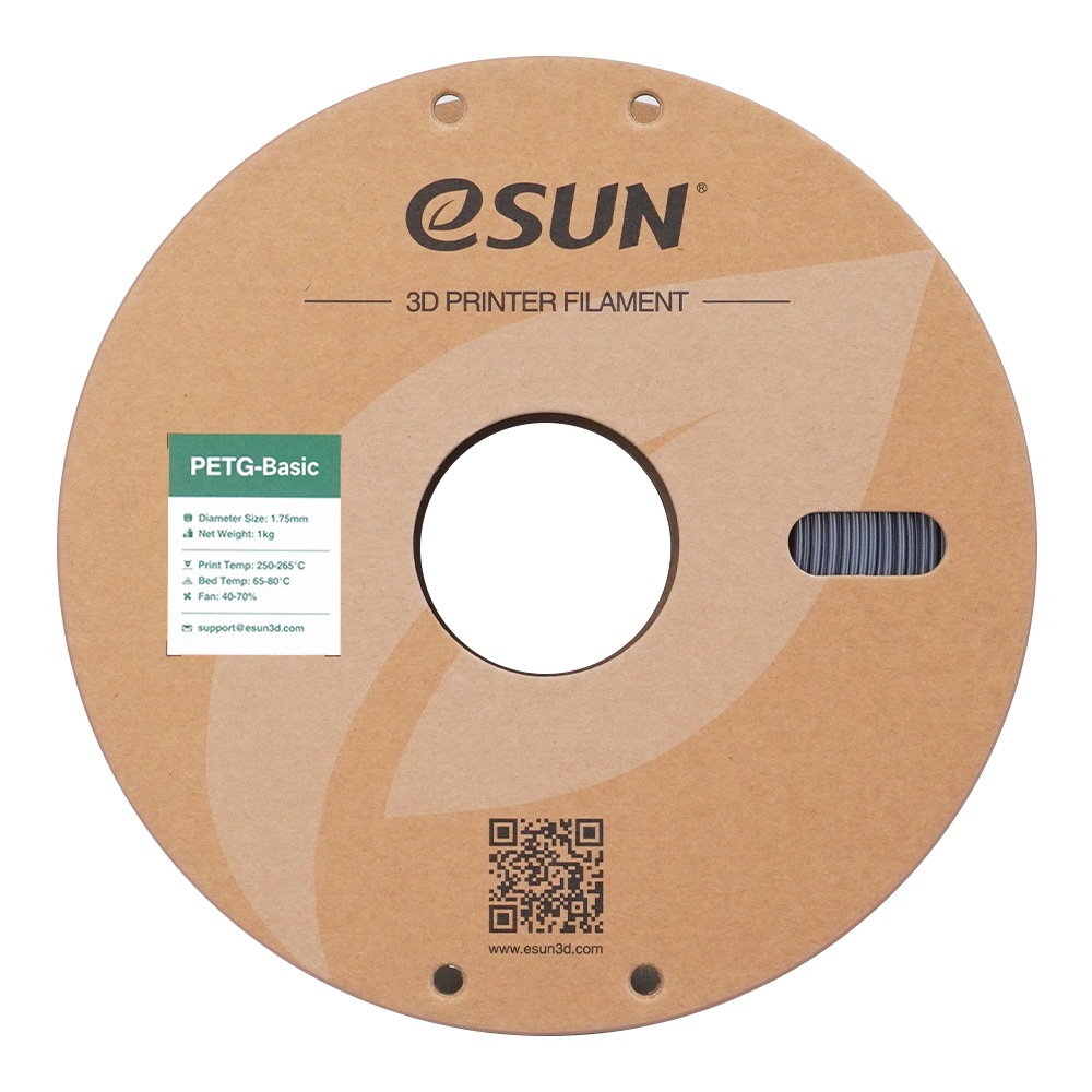 Filament eSUN PETG Basic 1,75 mm 1 kg szpula papierowa - Szary - obrazek 2