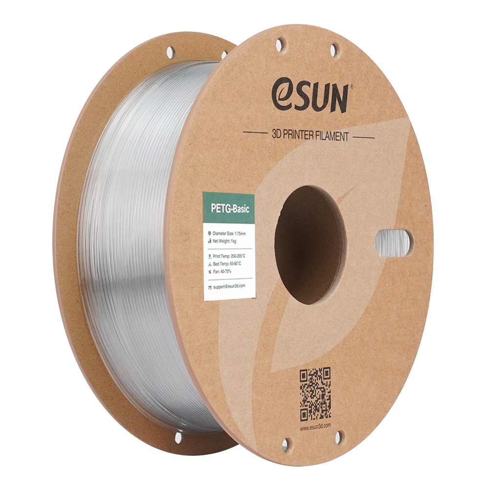 Filament eSUN PETG Basic 1,75 mm 1 kg szpula papierowa - Transparentny