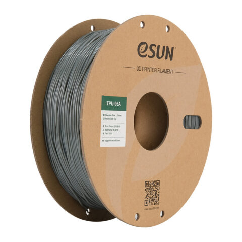 Filament eSUN TPU 95A 1,75 mm 1 kg szpula papierowa - Szary