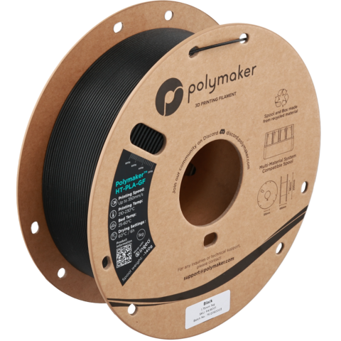 Filament Polymaker HT-PLA-GF 1,75 mm 1 kg - Black (czarny)