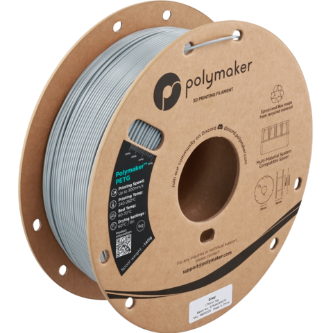 Filament Polymaker PETG 1,75 mm 1 kg - Grey (szary)