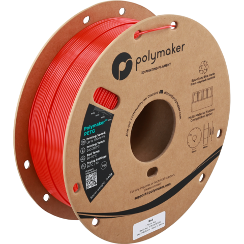 Filament Polymaker PETG 1,75 mm 1 kg - Red (czerwony)