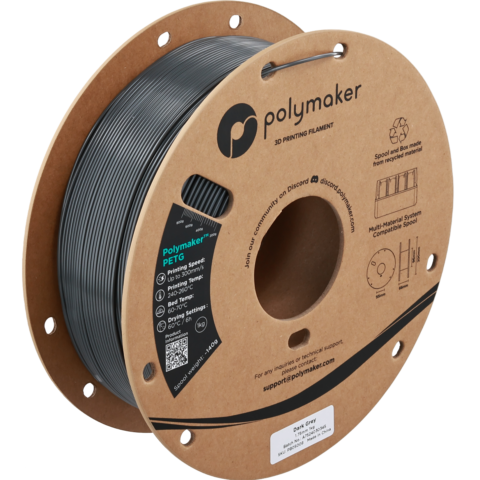 Filament Polymaker PETG 1,75 mm 1 kg - Dark Grey (ciemnoszary)