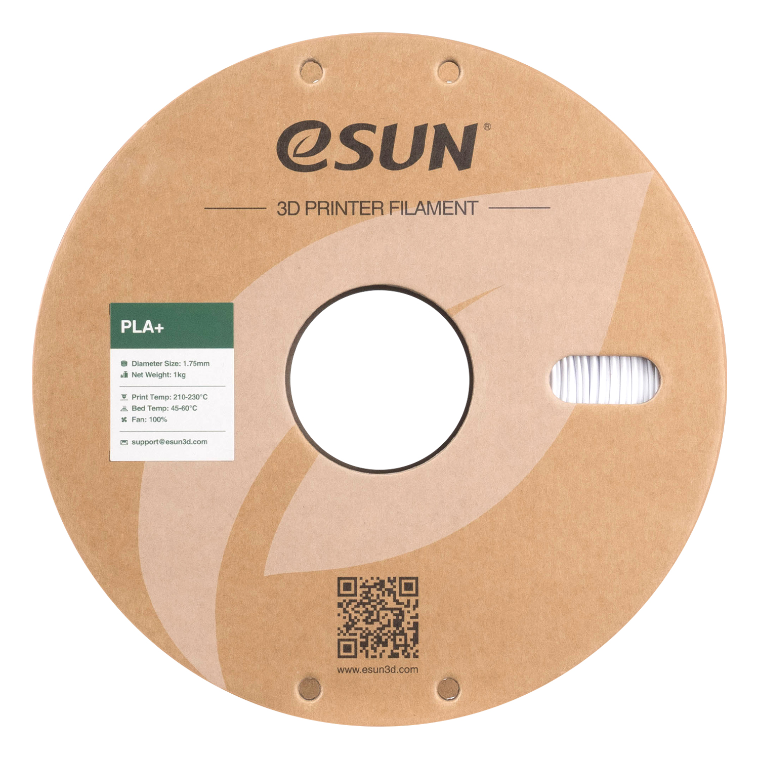 Filament eSUN PLA+ 1,75 mm 1 kg szpula papierowa - Zimna biel - obrazek 3