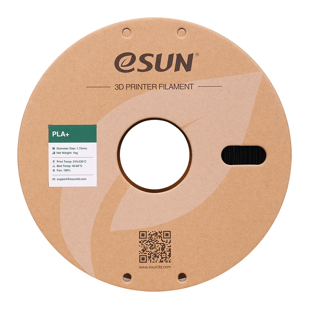 Filament eSUN PLA+ 1,75 mm 1 kg szpula papierowa - Czarny - obrazek 3