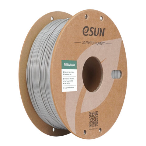 Filament eSUN PETG Basic 1,75 mm 1 kg szpula papierowa - Srebrny