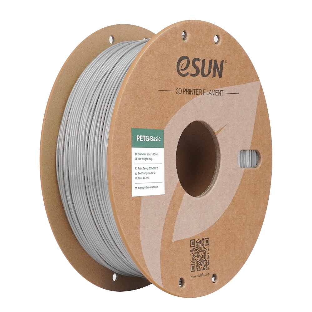 Filament eSUN PETG Basic 1,75 mm 1 kg szpula papierowa - Srebrny