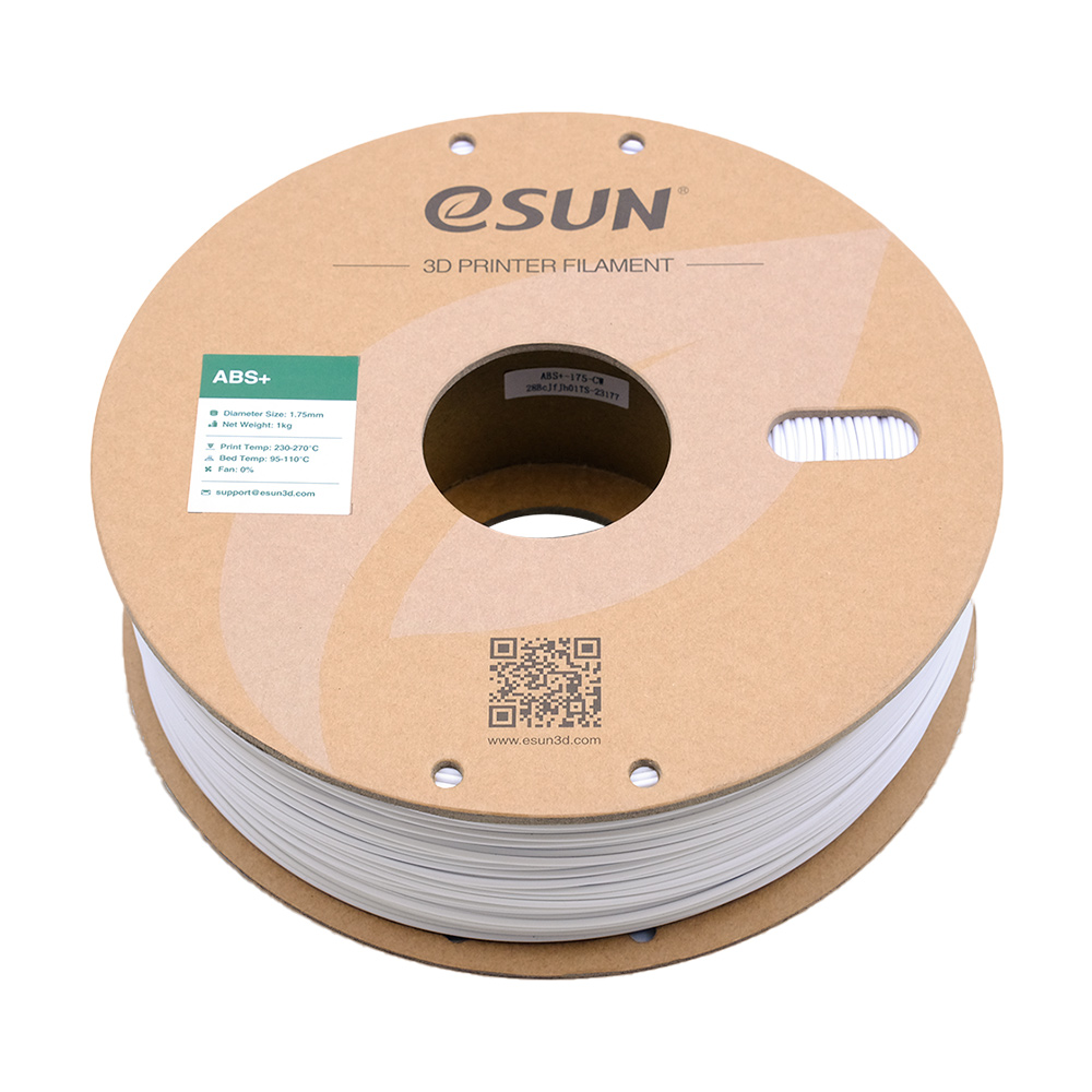 Filament eSUN ABS+ 1,75 mm 1 kg szpula papierowa - Zimna biel - obrazek 4