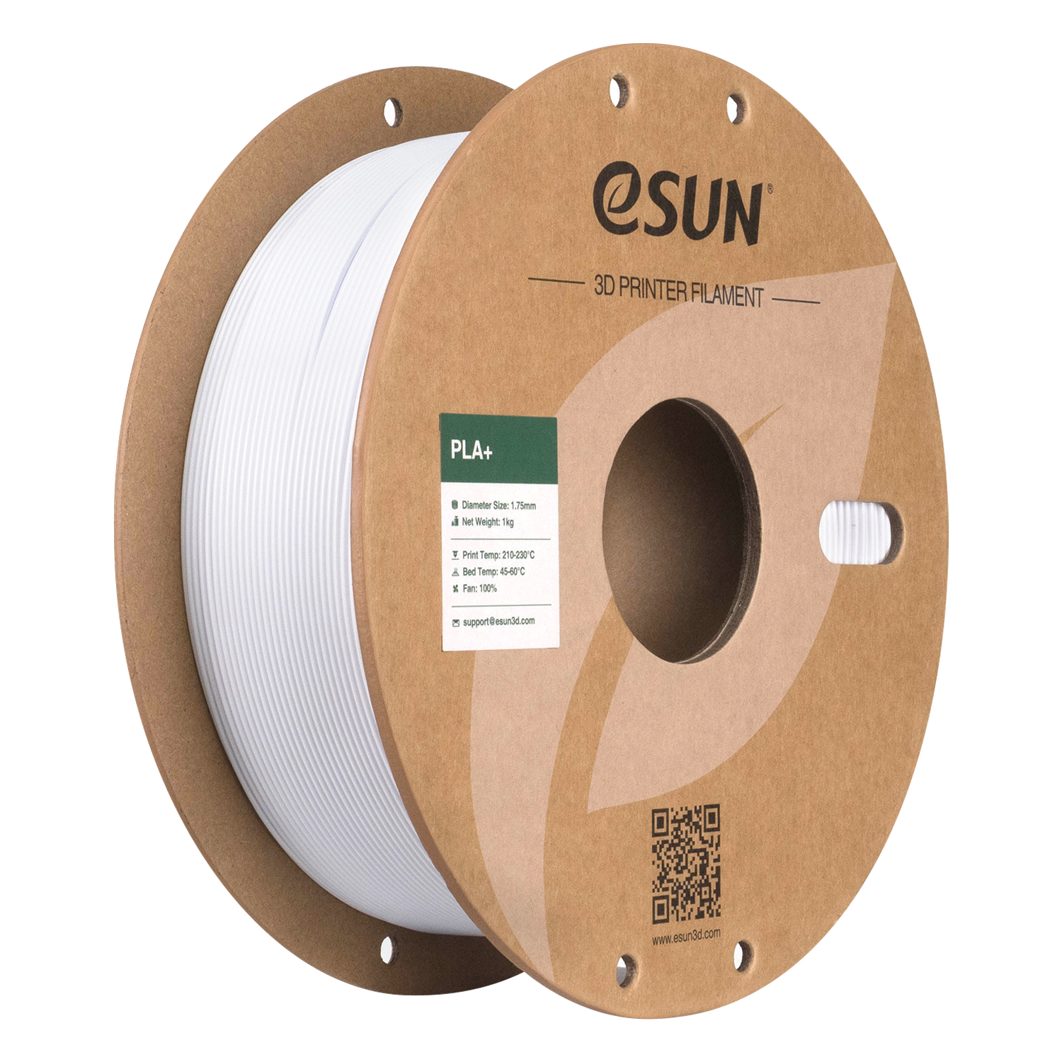 Filament eSUN PLA+ 1,75 mm 1 kg szpula papierowa - Zimna biel