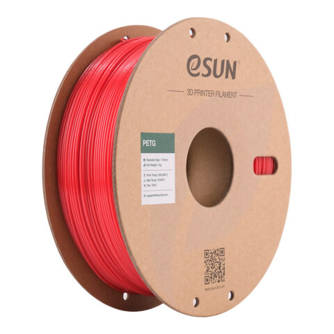 Filament eSUN PETG 1,75 mm 1 kg szpula papierowa - Czerwony