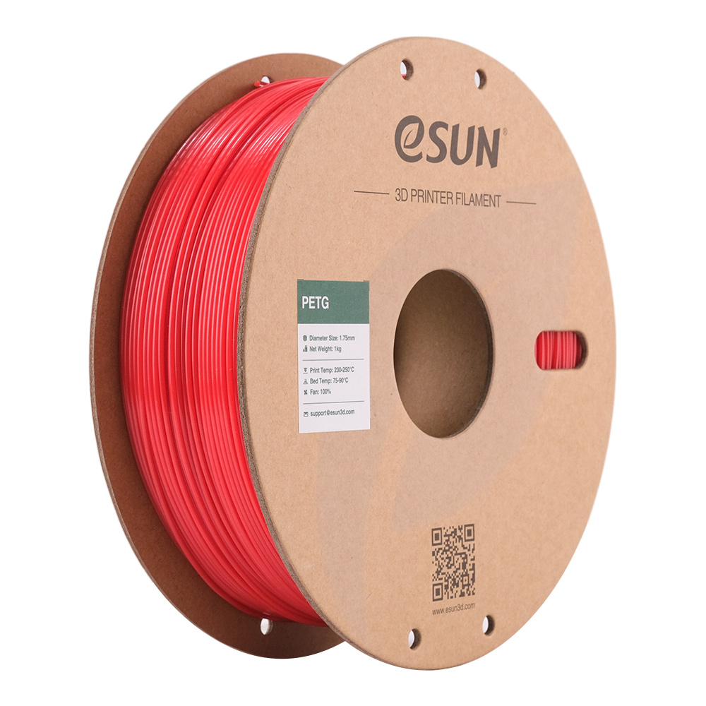Filament eSUN PETG 1,75 mm 1 kg szpula papierowa - Czerwony