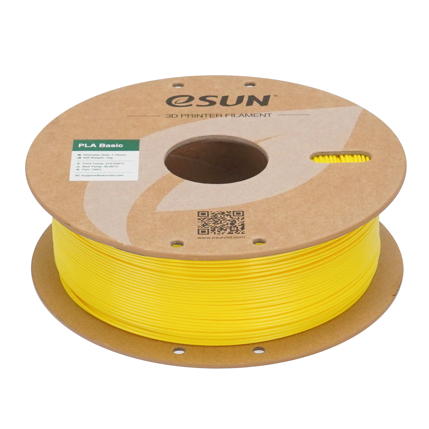 Filament eSUN PLA Basic 1,75 mm 1 kg szpula papierowa - Żółty - obrazek 4