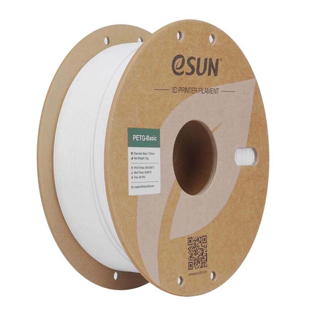 Filament eSUN PETG Basic 1,75 mm 1 kg szpula papierowa - Biały