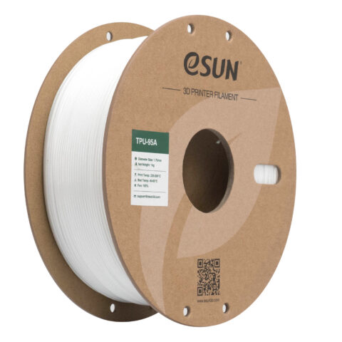Filament eSUN TPU 95A 1,75 mm 1 kg szpula papierowa - Biały